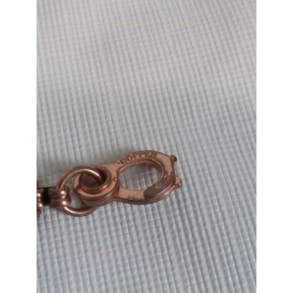 Copper Concho Oval Link Panels Lightweight Southwestern Style Vintage Bracelet - Picture 9 of 10